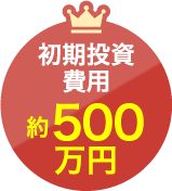 初期投資費用約500万円